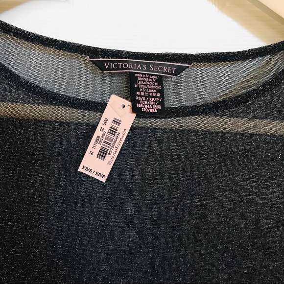 NWT Victoria’s Secret Black Sheer Top. - Picture 6 of 7